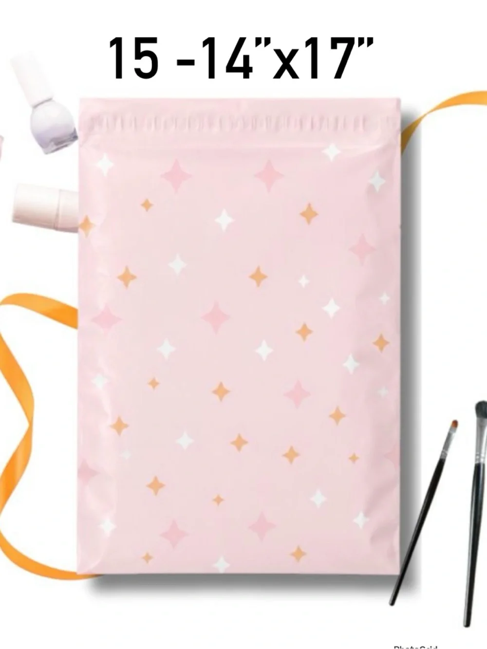 4/$20 -15 Multi-Star Poly Mailer 14”x17”
